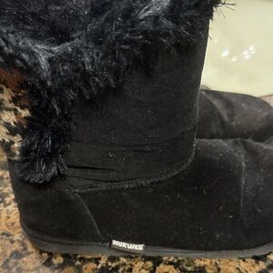 Muk Luks Black Faux Fur Boots